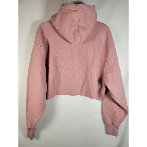 Champion Reverse Weave Cropped Cut-Off Hoodie  2X Triple Outline Logo Spellout - Picture 9 of 9